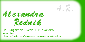 alexandra rednik business card